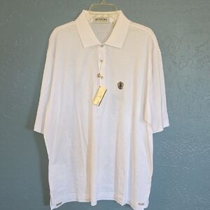 Peter Millar Sonoma Golf Club White Classic Polo with Subtle Chest Emblem